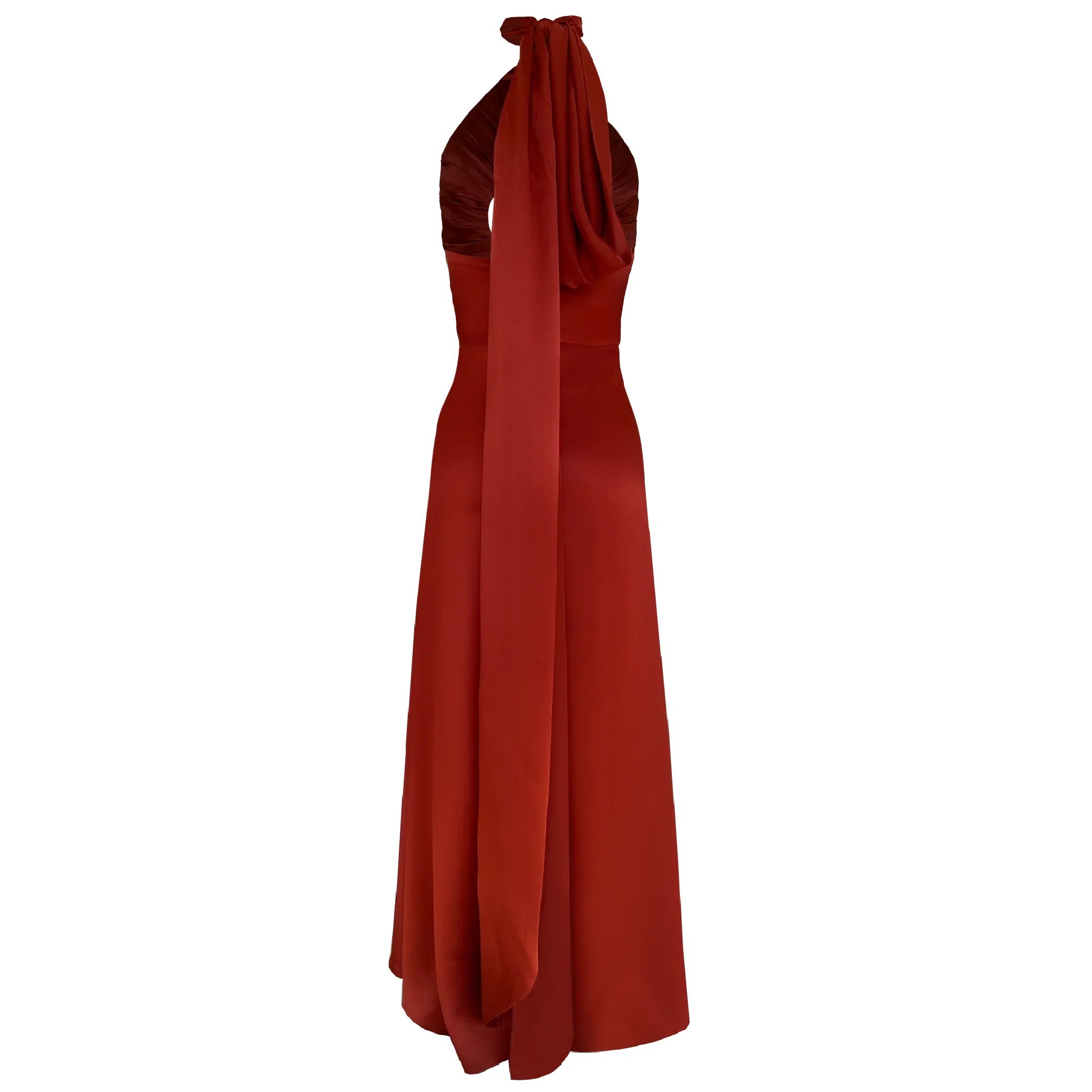 Maroon Heart Cutout Dress - Image 4