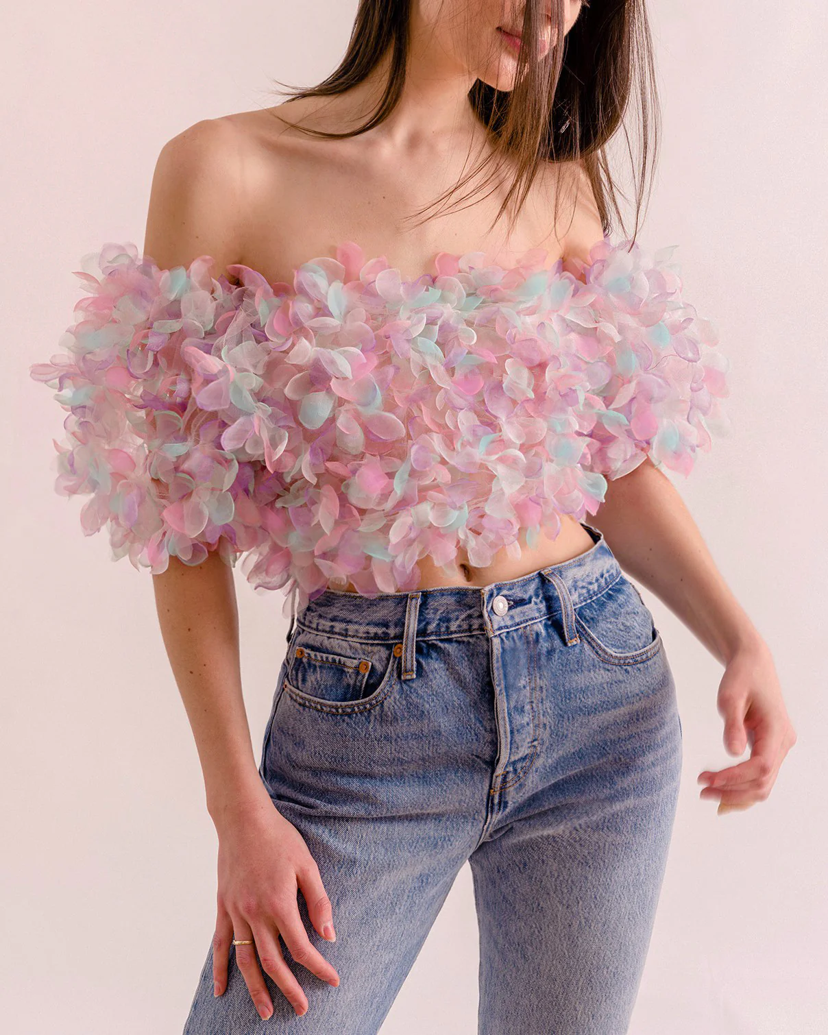 Pastel Organza Crop Top - Image 3