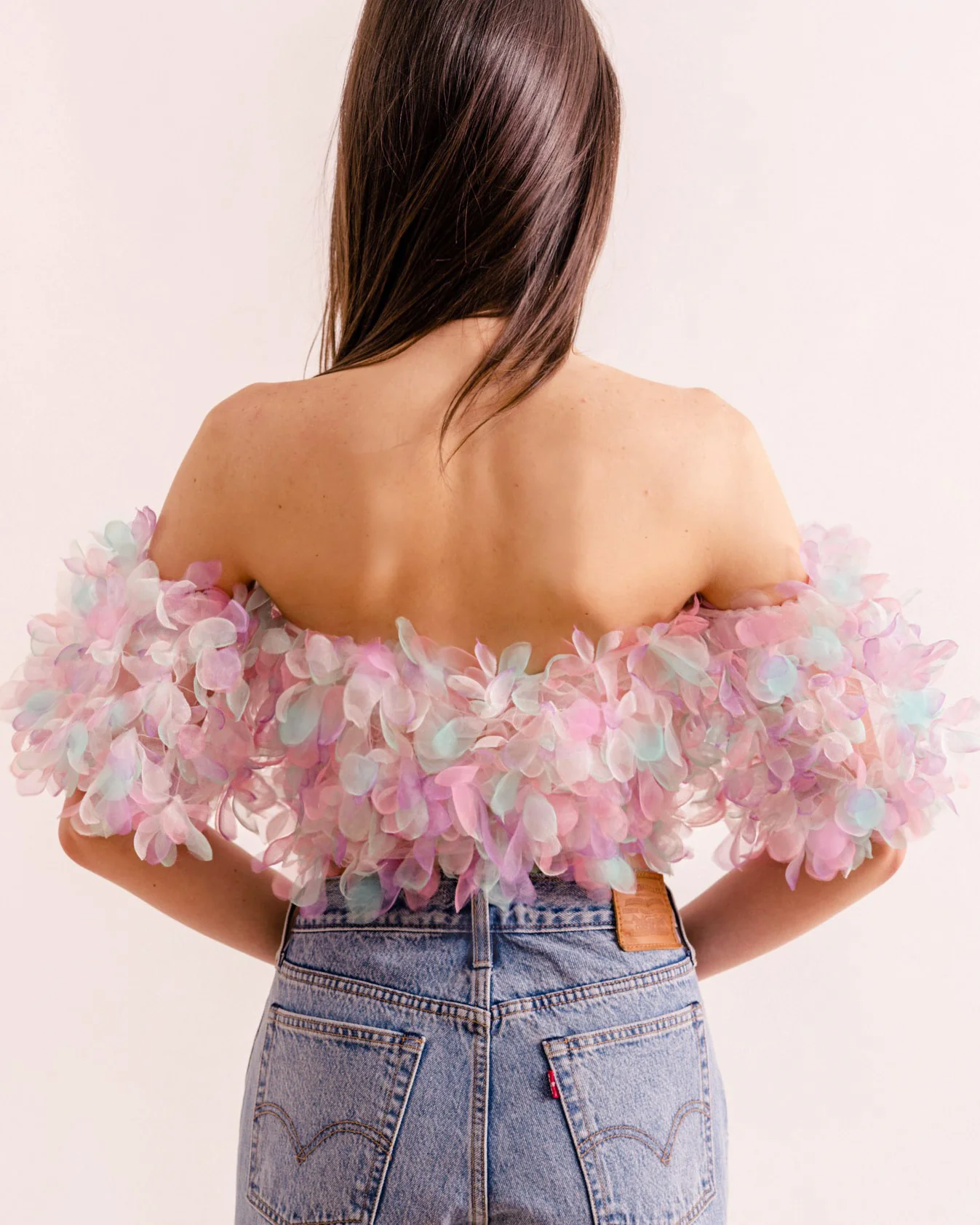 Pastel Organza Crop Top - Image 4