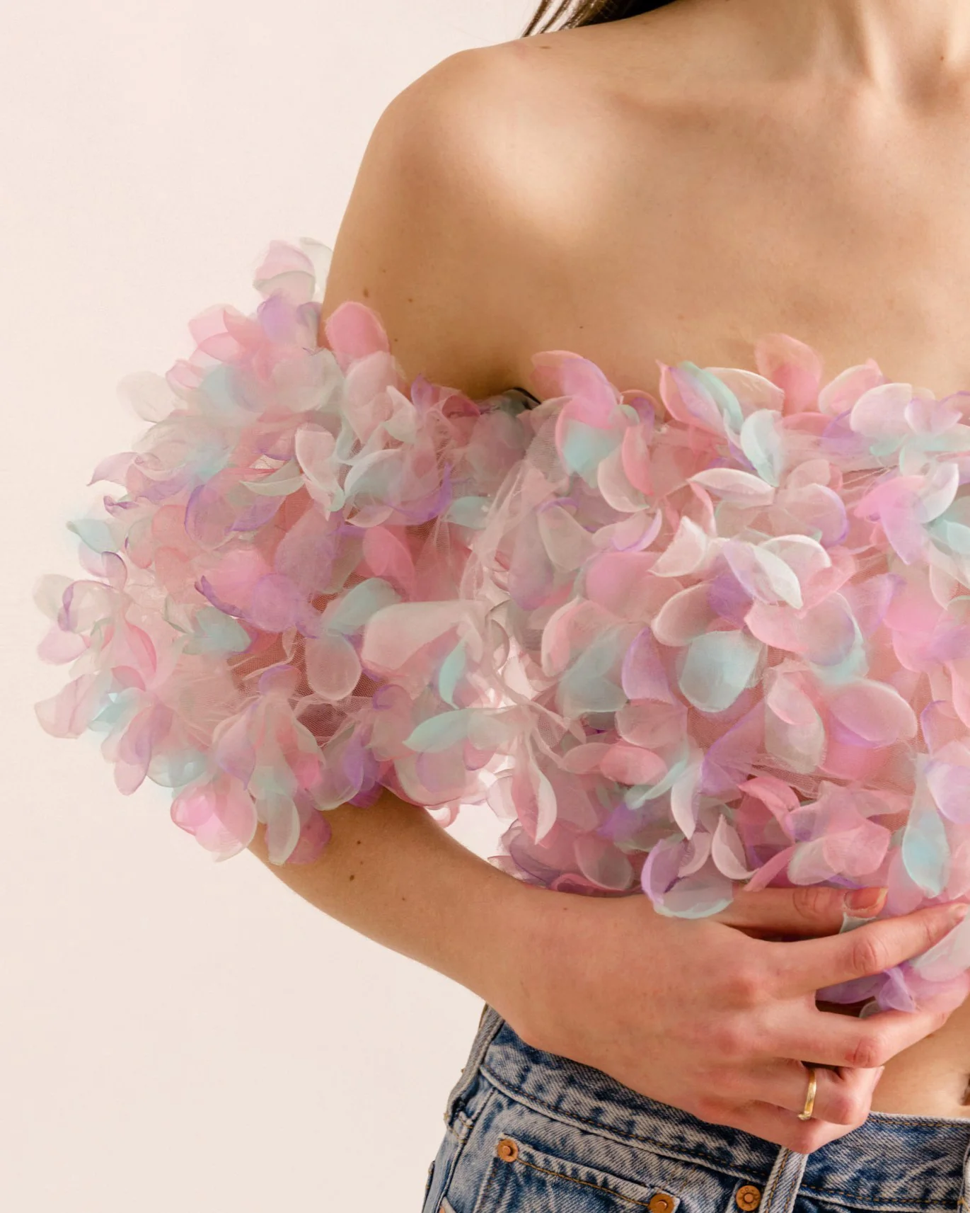 Pastel Organza Crop Top - Image 5
