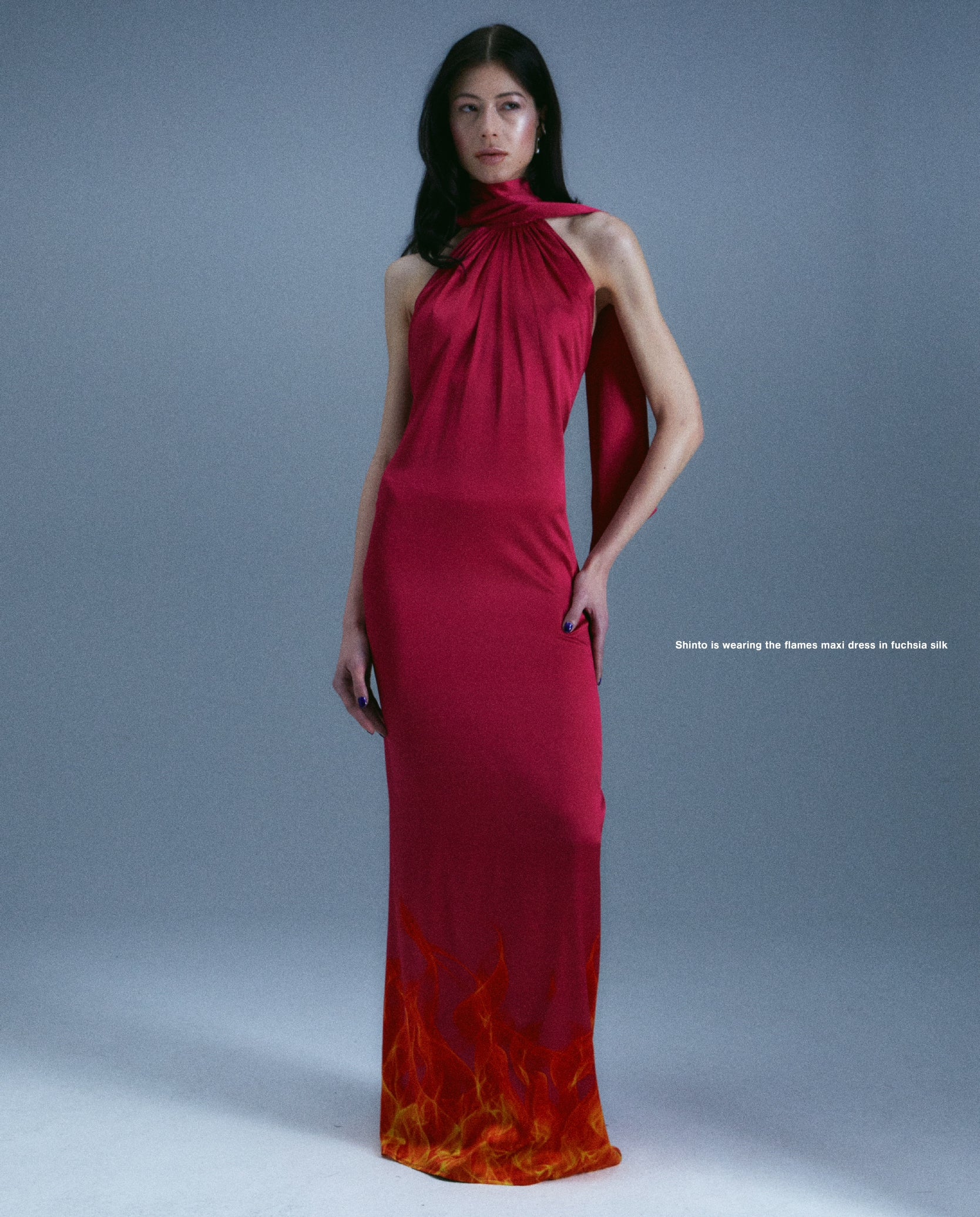 Pink Flames Maxi Dress - Image 3